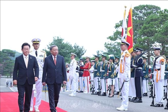 Lễ đón Tổng Bí thư Tô Lâm và Phu nhân thăm cấp Nhà nước Đại Hàn Dân quốc