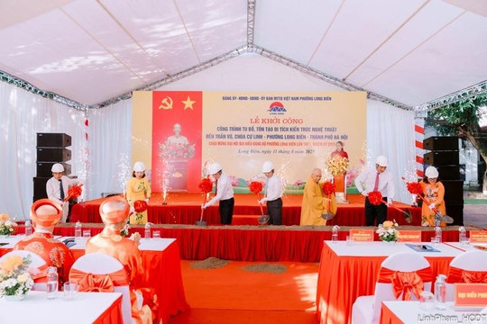 Phường Long Biên: Khởi công dự án “Tu bổ, tôn tạo di tích kiến trúc - nghệ thuật đền Trấn Vũ”