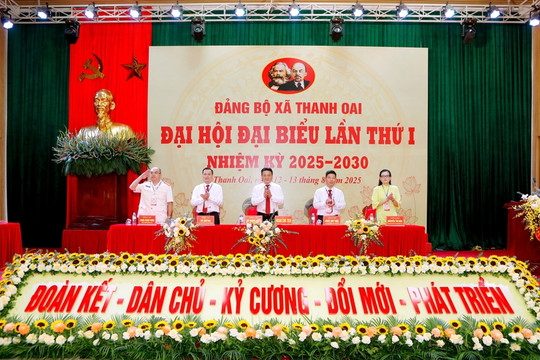 Xã Thanh Oai tiến hành phiên trù bị - Đại hội Đảng bộ xã lần thứ I, nhiệm kỳ 2025–2030