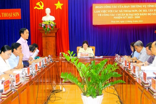 An Giang Kiểm tra công tác chuẩn bị Đại hội Đảng bộ tại các địa phương