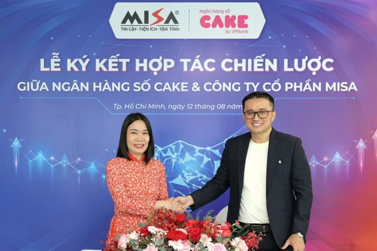 Ngân hàng số Cake by VPBank và MISA hợp tác chiến lược toàn diện Phát triển tài chính số dành cho cá nhân, hộ kinh doanh cá thể