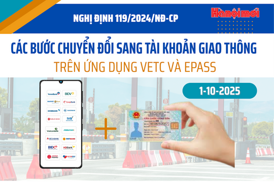 Các bước chuyển đổi sang tài khoản giao thông trên ứng dụng VETC và ePass