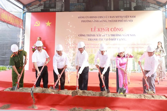 Phường Vĩnh Hưng khởi công xây dựng Trường Mầm non Thanh Trì