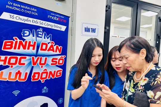 Phường Ô Chợ Dừa thành lập 65 tổ chuyển đổi số cộng đồng