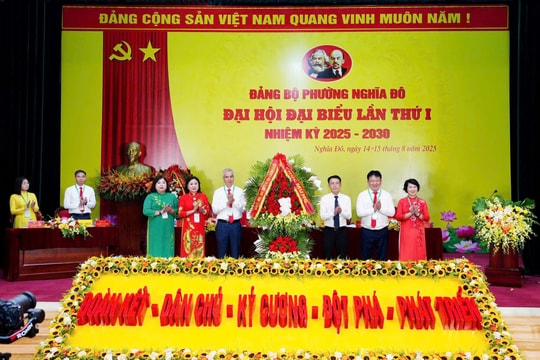 Đại hội Đảng bộ phường Nghĩa Đô lần thứ I: Xây dựng phường thành nơi đáng sống