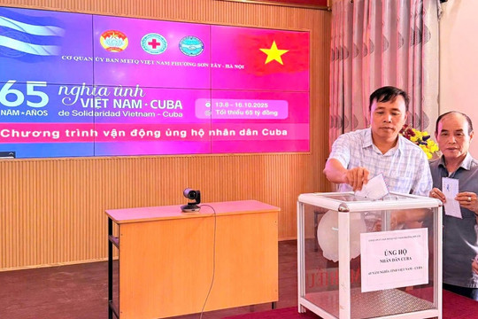 Phường Sơn Tây phát động ủng hộ nhân dân Cuba