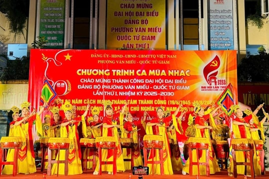 Đặc sắc chương trình nghệ thuật mừng thành công Đại hội Đảng bộ phường Văn Miếu - Quốc Tử Giám