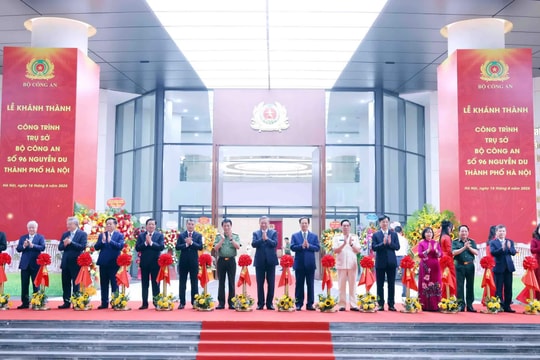 Tổng Bí thư Tô Lâm dự lễ khánh thành Trụ sở Bộ Công an