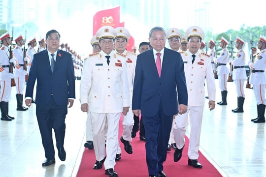 Tổng Bí thư Tô Lâm và các đồng chí lãnh đạo Đảng, Nhà nước dự Lễ kỷ niệm 80 năm Ngày truyền thống Công an Nhân dân Việt Nam