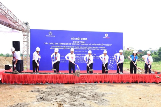 EVNHANOI: Khởi công 2 công trình trọng điểm tại phía Tây Hà Nội