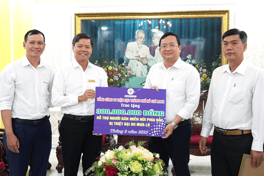 TP Hồ Chí Minh tiếp nhận thêm 300 triệu đồng ủng hộ vùng lũ
