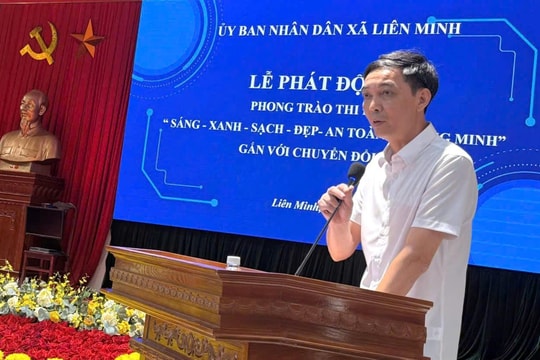 Xã Liên Minh phát động phong trào thi đua "Sáng, xanh, sạch, đẹp, an toàn, thông minh" gắn với chuyển đổi số