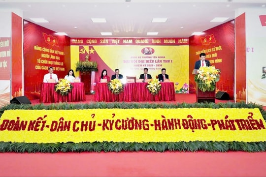 180 đại biểu dự Đại hội Đảng bộ phường Yên Nghĩa lần thứ I