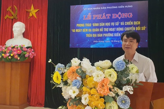 Phường Kiến Hưng phát động phong trào "Bình dân học vụ số"
