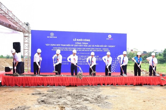 EVNHANOI khởi công 2 công trình trọng điểm chào mừng 80 năm cách mạng Tháng 8 và Quốc khánh 2/9