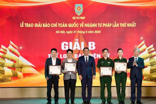 Báo Tuổi trẻ Thủ đô đạt giải B Giải Báo chí toàn quốc về ngành Tư pháp