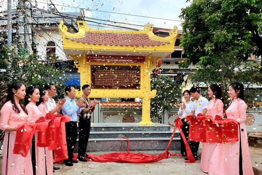 Phường Phú Lương khánh thành, gắn bia địa điểm lưu niệm cách mạng