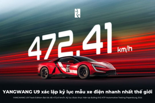 Yangwang U9 xác lập kỷ lục mẫu xe điện nhanh nhất thế giới