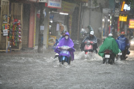 Mưa lớn ở khu vực đồng bằng và ven biển Bắc Bộ