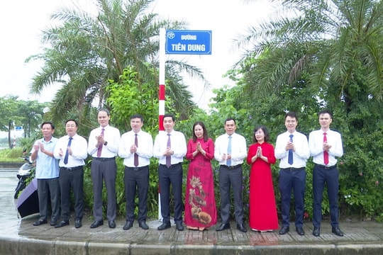 Xã Gia Lâm tổ chức gắn biển tên các tuyến đường nhân dịp kỷ niệm 80 năm Quốc khánh
