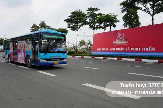 Tăng cường 11 tuyến buýt đến Trung tâm Triển lãm Việt Nam dịp Quốc khánh 2/9