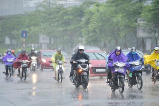Thời tiết ngày 28/8: Nhiều khu vực có mưa rào và dông
