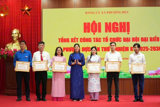 46 đảng viên xã Phượng Dực vinh dự đón nhận Huy hiệu Đảng đợt 2-9