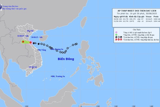 Bão số 6 suy yếu, miền Bắc và miền Trung mưa lớn