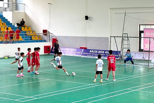 Xã Đan Phượng: 100 vận động viên nhí tham gia Giải bóng đá U11 mở rộng