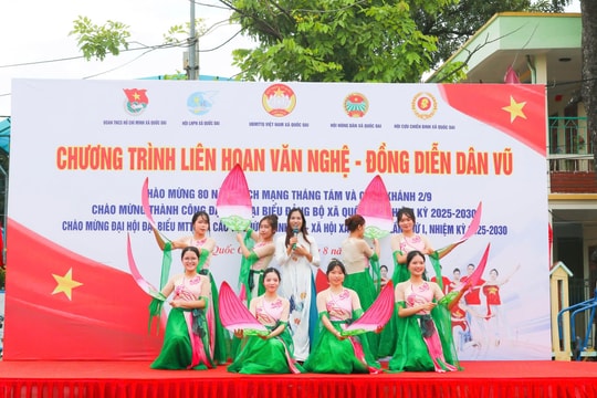 Quốc Oai: Liên hoan văn nghệ quần chúng và đồng diễn dân vũ chào mừng đại lễ 2/9