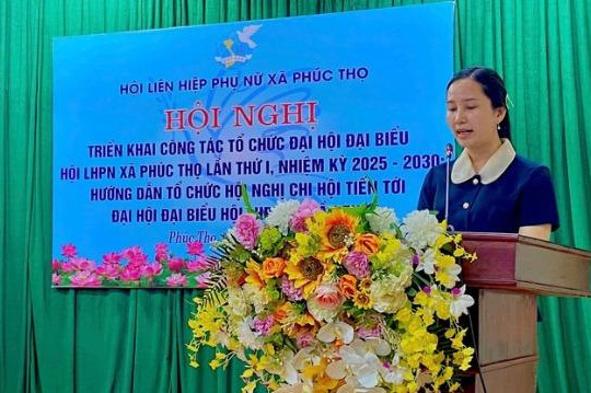 Hội LHPN xã Phúc Thọ triển khai kế hoạch tổ chức Đại hội đại biểu lần thứ I, nhiệm kỳ 2025 – 2030