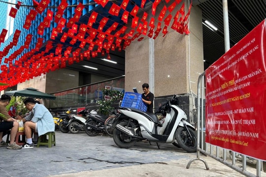 Ba điểm trông xe miễn phí tại ga Cát Linh phục vụ nhân dân xem diễu binh