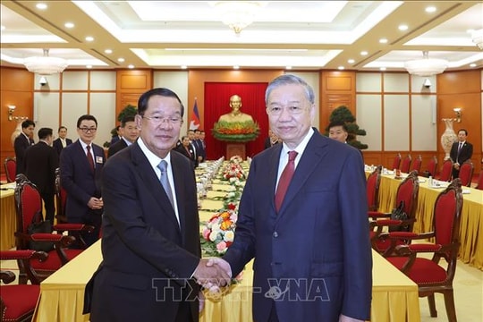 Tổng Bí thư Tô Lâm gặp Chủ tịch Đảng Nhân dân Campuchia