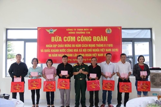 Nông trường 720: Ấm áp nghĩa tình Công đoàn dịp Tết Độc lập