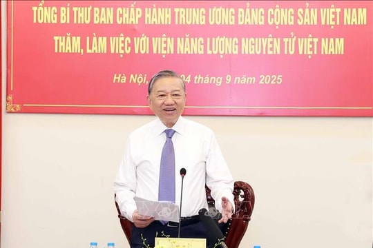 Tổng Bí thư Tô Lâm: Phát triển, ứng dụng năng lượng nguyên tử phải là chiến lược lâu dài