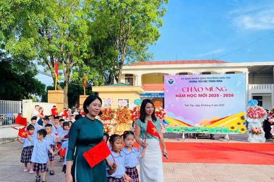 Ngoại thành Hà Nội tưng bừng ngày khai trường