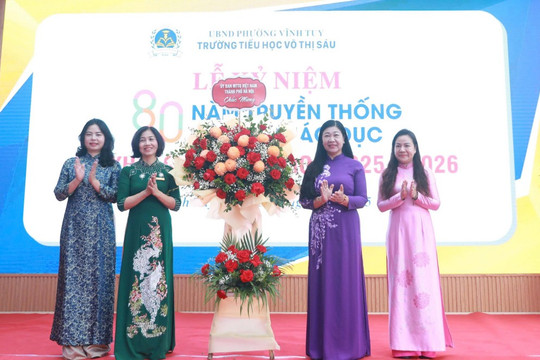 Trường Tiểu học Võ Thị Sáu chào đón 299 học sinh vào lớp 1