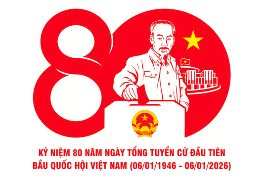 Phê duyệt mẫu logo tuyên truyền kỷ niệm 80 năm Ngày Tổng tuyển cử đầu tiên bầu Quốc hội Việt Nam