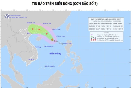 Bão số 7 hướng vào tỉnh Quảng Đông (Trung Quốc)