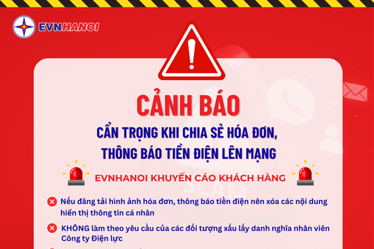 Cẩn trọng khi chia sẻ hóa đơn, thông báo tiền điện lên mạng