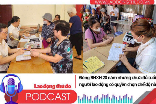 Đóng BHXH 20 năm nhưng chưa đủ tuổi hưu, người lao động có quyền chọn chế độ nào