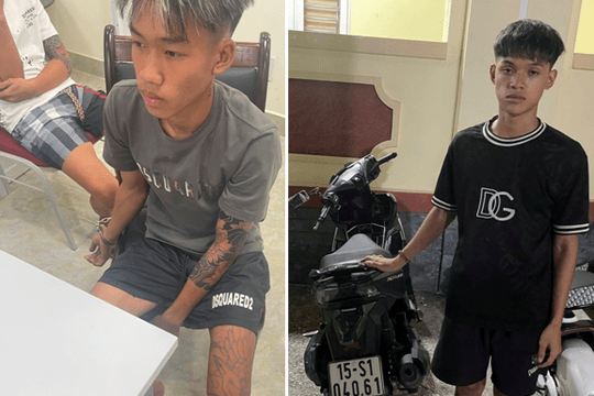 Hải Phòng: Bắt giữ 2 đối tượng cướp tài sản