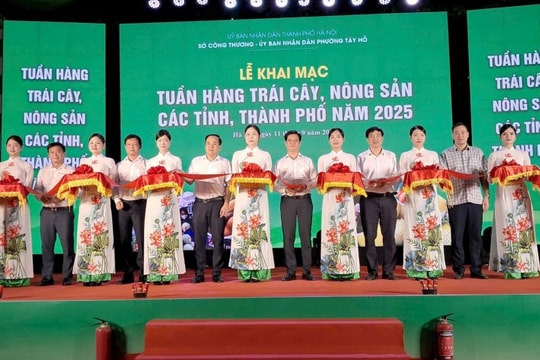Khai mạc Tuần hàng trái cây và nông sản các tỉnh, thành phố năm 2025
