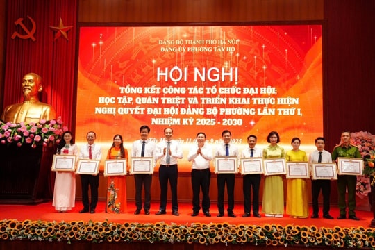 Tây Hồ: Tổng kết công tác tổ chức Đại hội Đảng bộ phường và triển khai Nghị quyết nhiệm kỳ 2025 - 2030