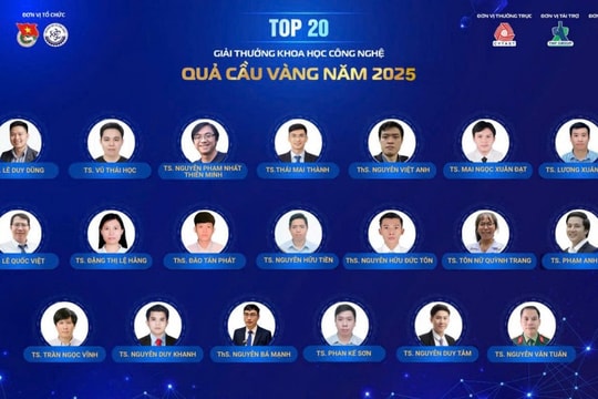 Công bố 20 nhà khoa học trẻ đề cử giải thưởng Quả cầu vàng