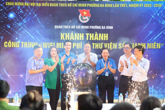 Phường Ba Đình (Hà Nội) Khánh thành công trình “Wifi miễn phí - Thư viện số thanh niên"