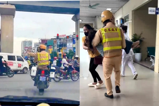 Nữ giáo viên bị sốc phản vệ được Cảnh sát giao thông Hà Nội mở đường đi cấp cứu