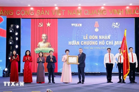 Tổng Bí thư Tô Lâm trao Huân chương Hồ Chí Minh lần thứ ba tặng Thông tấn xã Việt Nam