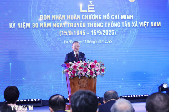 Phát biểu của Tổng Bí thư Tô Lâm tại Lễ Kỷ niệm 80 năm Ngày truyền thống TTXVN