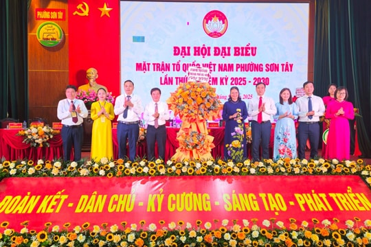 Mặt trận Tổ quốc phường Sơn Tây quyết tâm hoàn thành mục tiêu